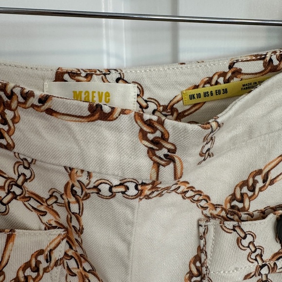 Chain Print Cream Wide Leg Pant - Picture 3 of 5
